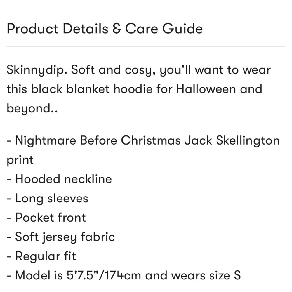 Nightmare Before Christmas black/white blanket hoodie. NEW WITH TAGS - Picture 7 of 7